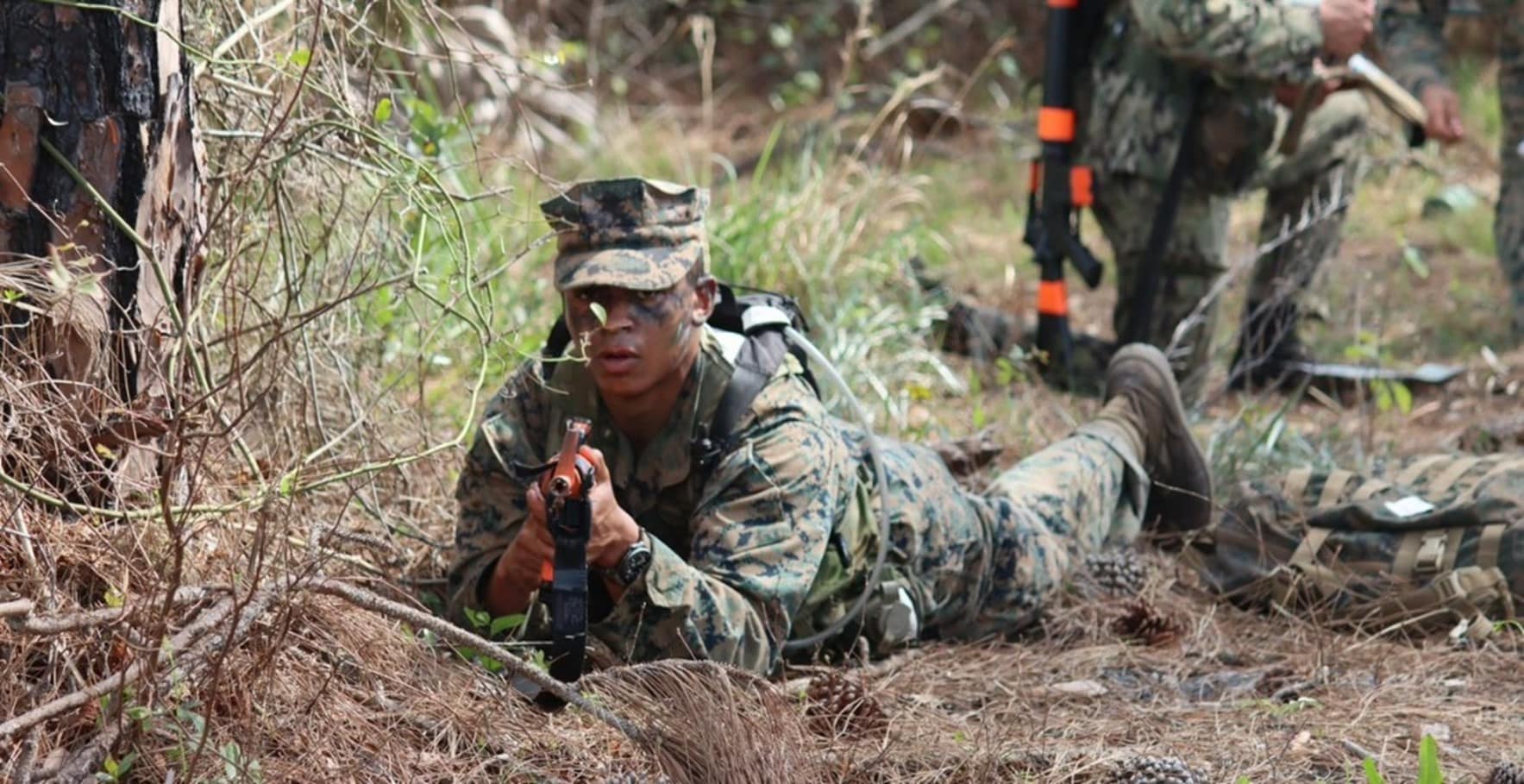 Embry Riddle Navy ROTC student conducting field training