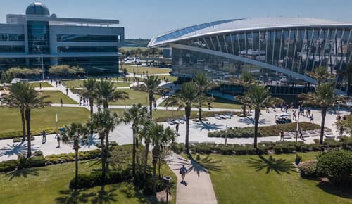 About Embry Riddle Aeronautical University Daytona Beach Fl Aerial View Of Campus Buildings