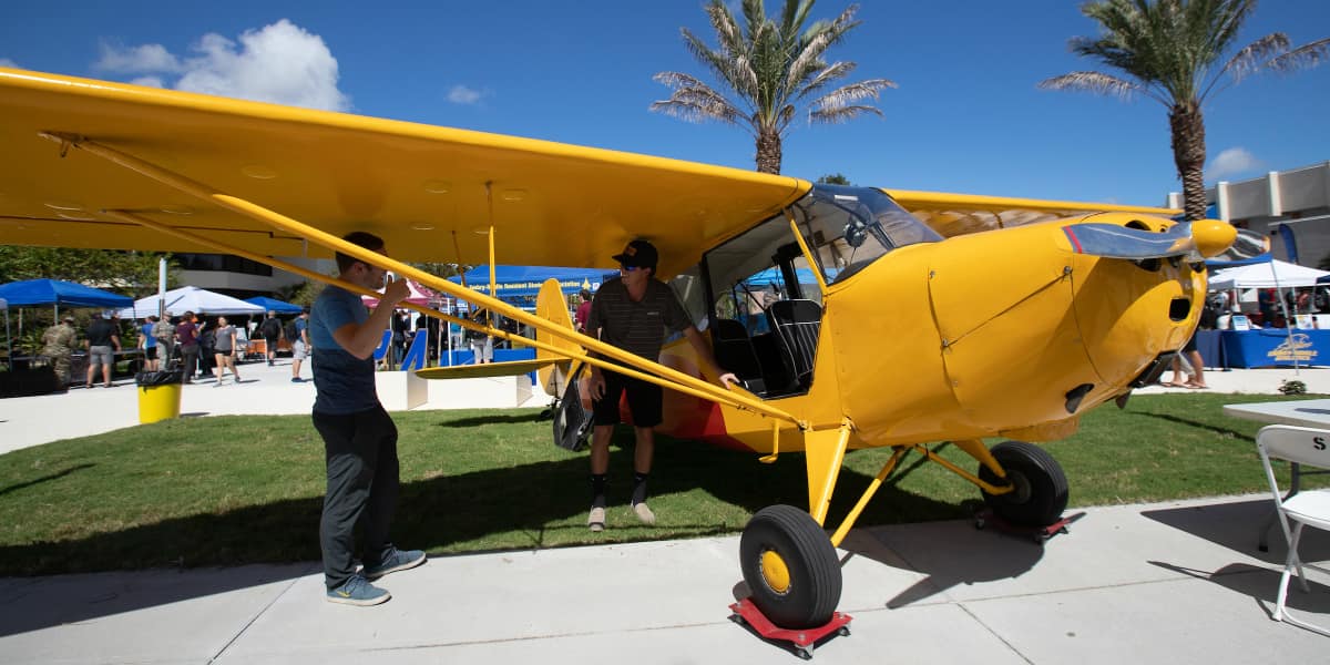 Activities Fair at Embry-Riddle Aeronautical University in Daytona Beach.