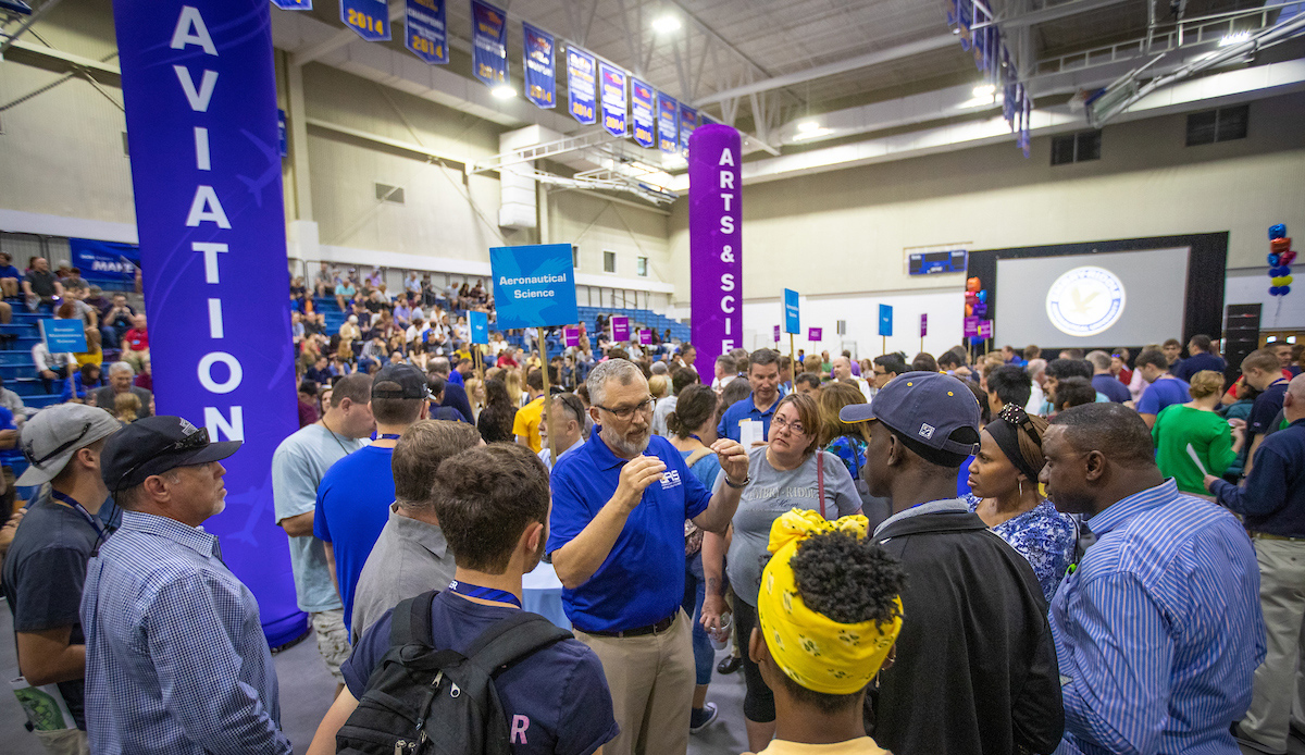 students work together on campus