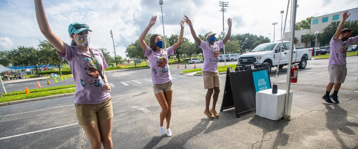 The Orientation Team participates during student activities.