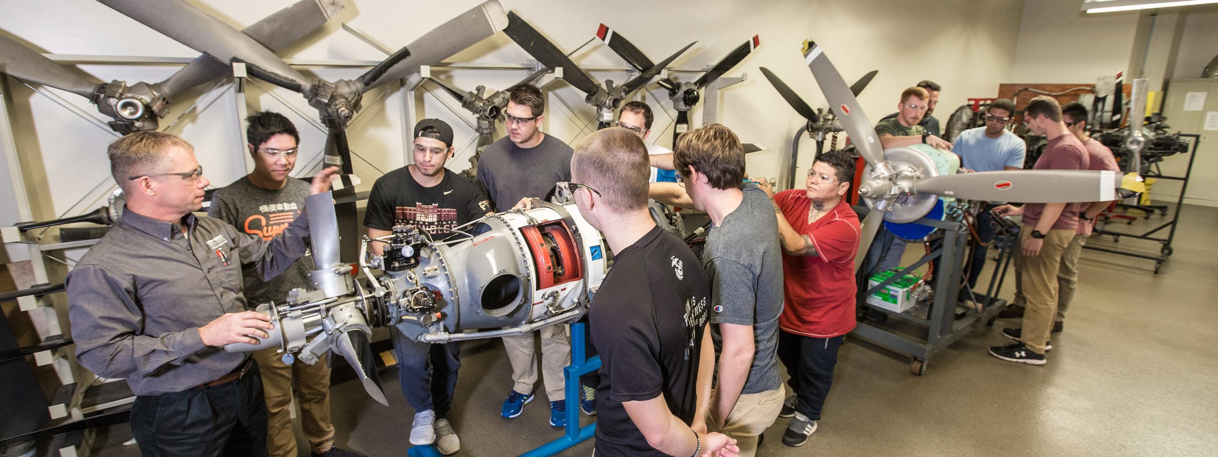 students in the Department of Aviation Maintenance Science