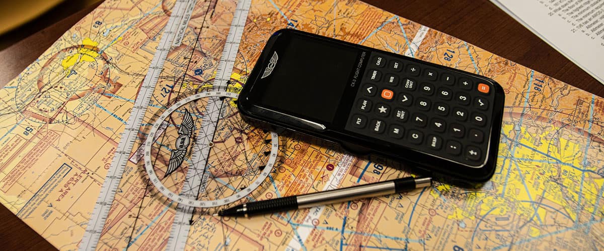 A calculator and mapping equipment