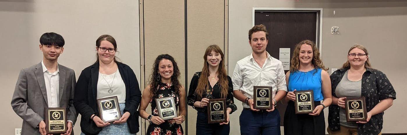 From left to right: Weerachet Sinlapanuntakul, Ali Gombas, Giovanna Camacho, Crystal Fausett, Erik Larsen, Taylor Adelman, Janelle Hicks (Not Pictured: Yoona Cho)