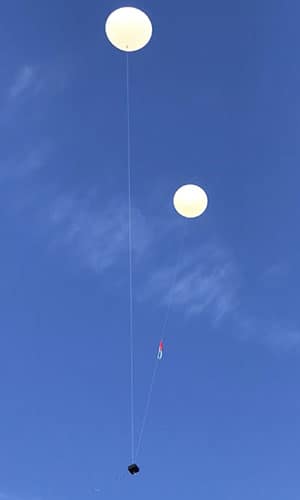 A double balloon launch from Daytona Beach for the AFOSR MURI project
