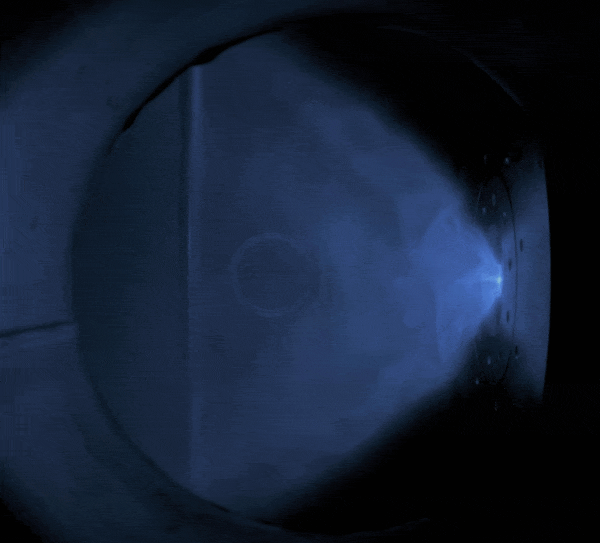 A plasma blast in action