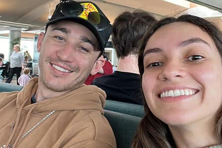 Mike and Perla waiting at the airport