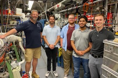 Nicholas, Niko, Justin and Grayson at the DLR facility