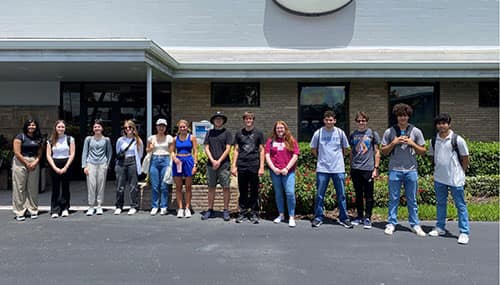 Figure: NSF-REU students, class of 2023, visiting Piper Aircraft Inc. in June 2023.