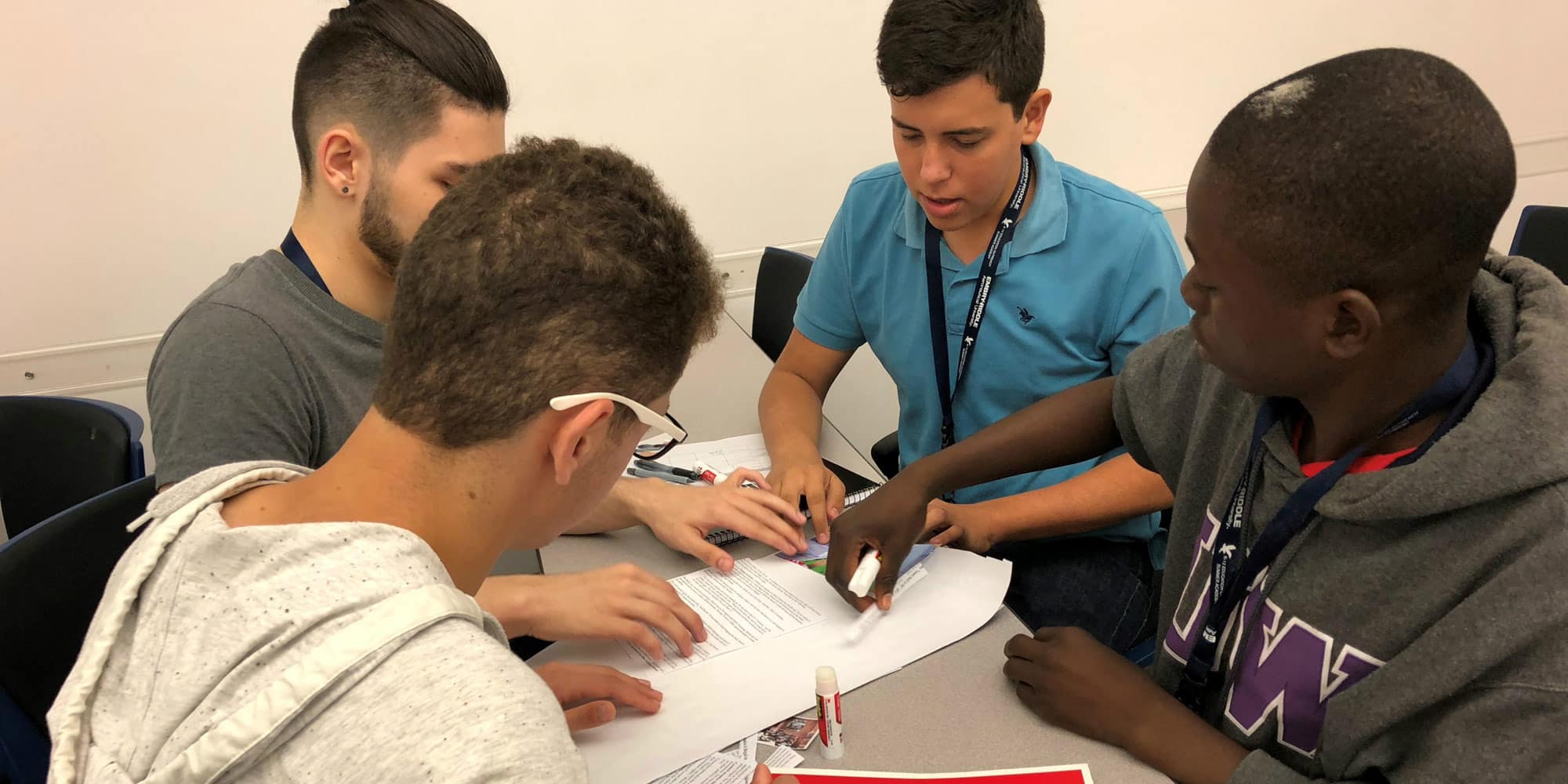 students work in teams