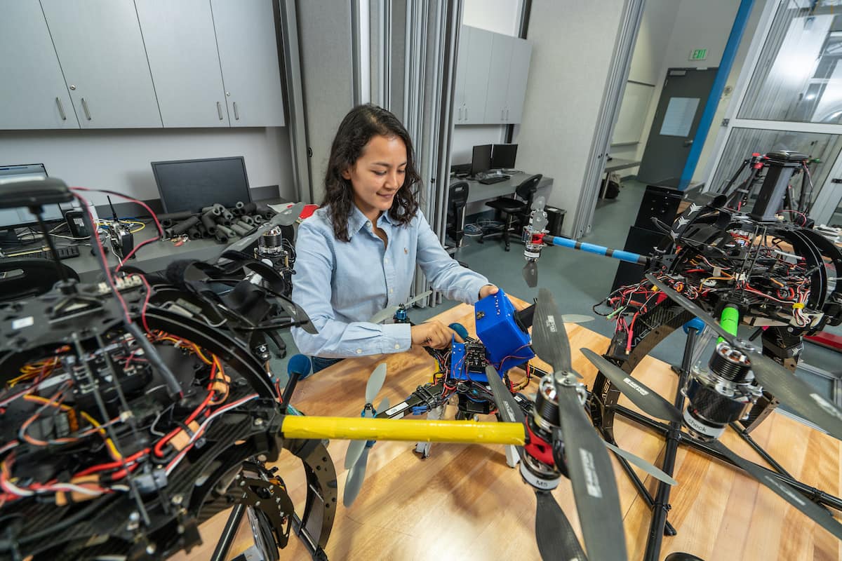 Student in the Advanced Dynamics and Control Laboratory.