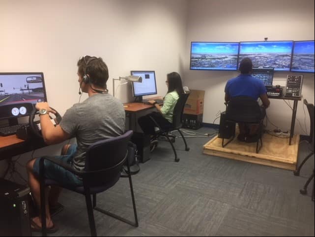 students in the Cognitive Engineering Research in Transportation Systems (CERTS) lab