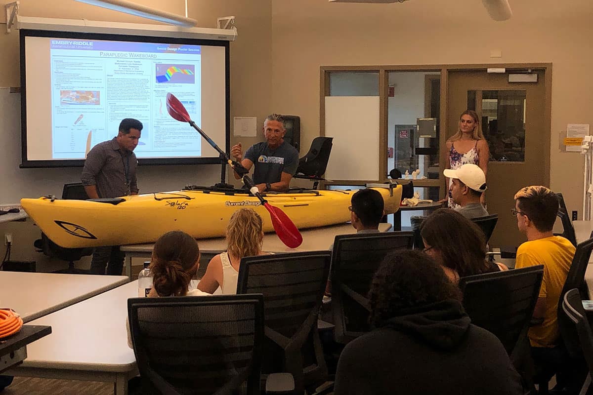 Professor presents in the ERBAL Lab