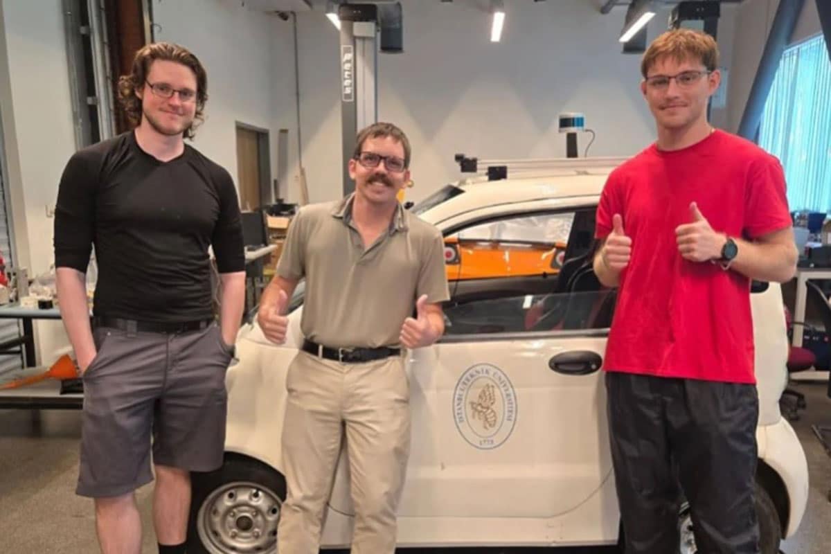 Students pose in the FICS Lab