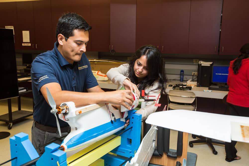 Students in the Flight Dynamics and Control Research Laboratory