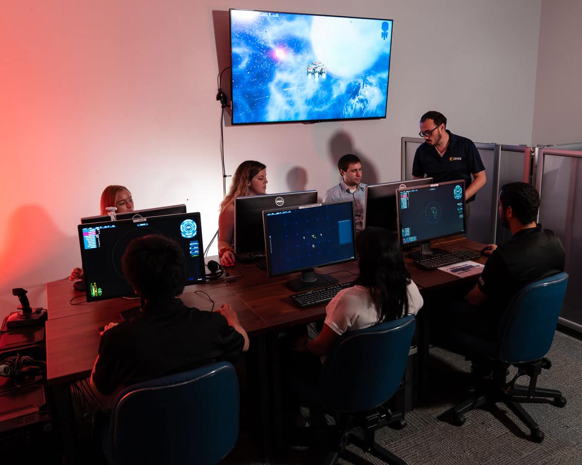 Group of students in the GEARS Lab.