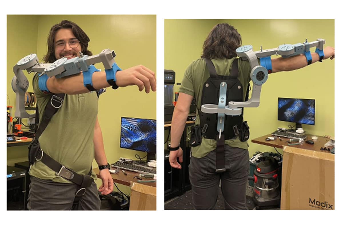 Fig. 3b: Four-DOF shoulder-elbow exoskeleton
