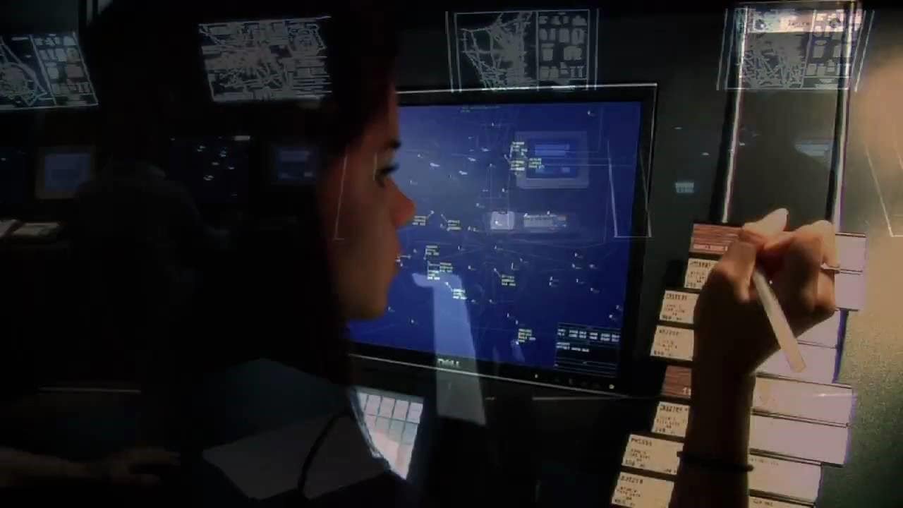 Student looks at an aircraft radar screen in the Terminal Radar Approach Control Lab