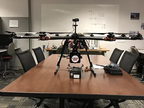 A drone in the Uncrewed Vehicle and Atmospheric Investigation Lab