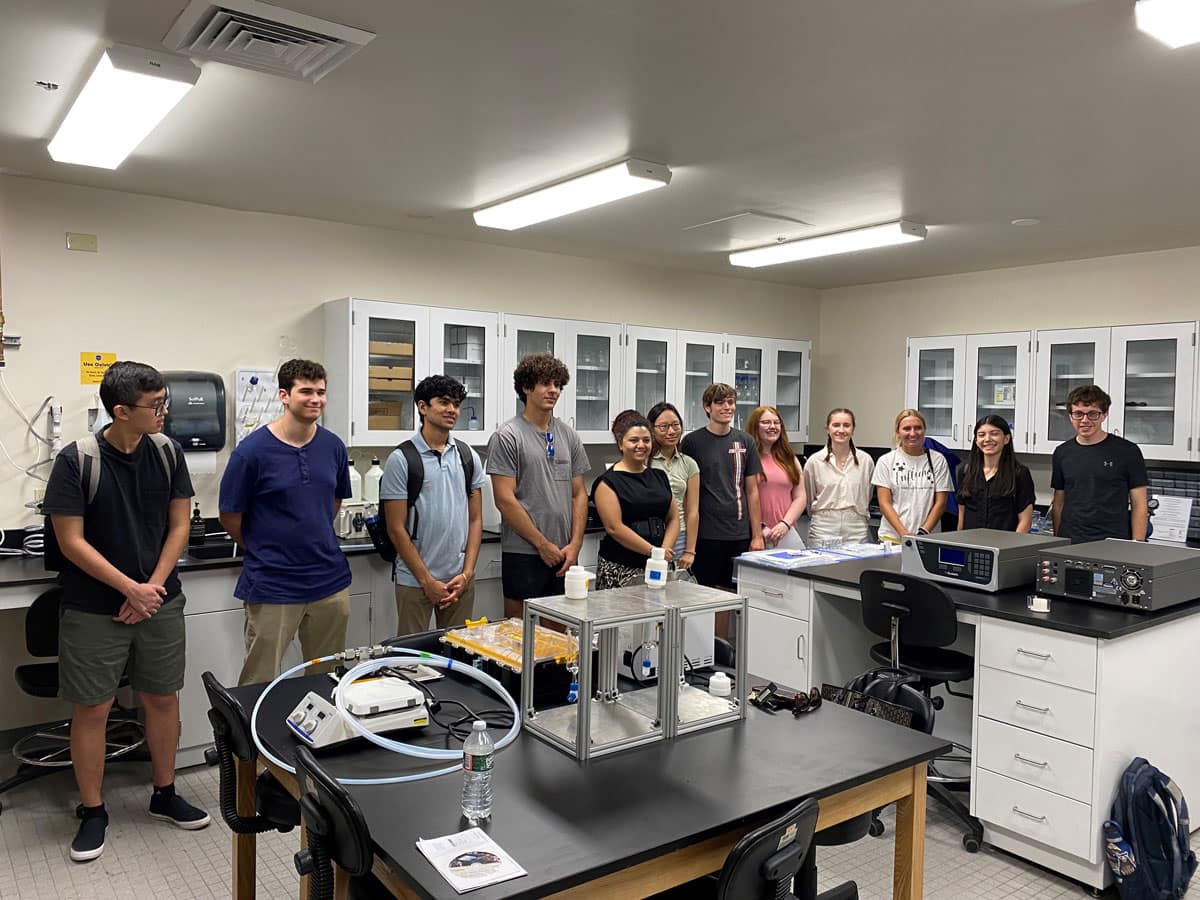 REU group in the Sustainability and Environmental Engineering Laboratory.