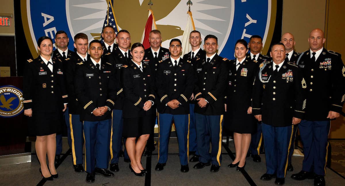 2020 Commissioned Army Officers at Embry-Riddle Daytona Beach.