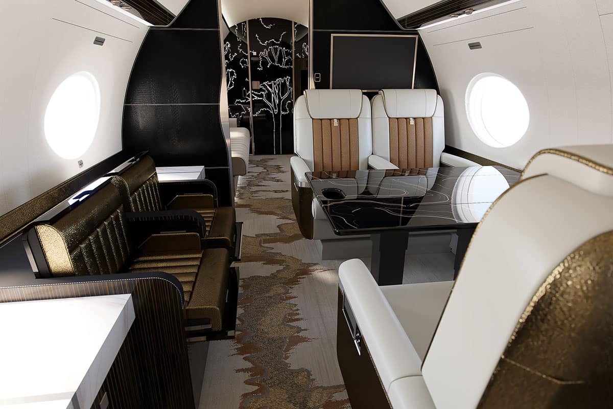 Embry-Riddle student Woojae Sohn’s winning design for the Flexjet Project LXi - Design the Ultimate Private Jet Interior Contest