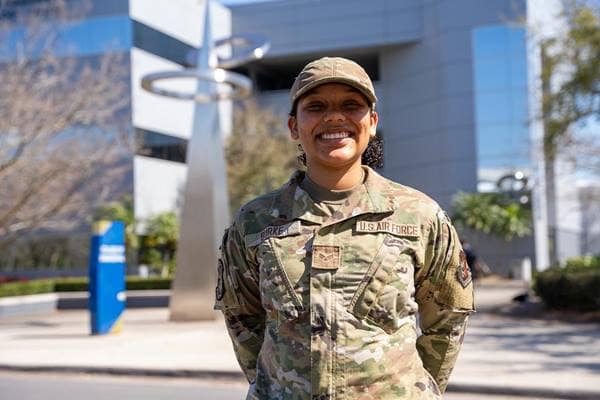 Embry-Riddle Aeronautical University sophomore Savannah Burke juggles being a full-time Aerospace Engineering student at the Daytona Beach Campus with serving as a logistics specialist in the U.S. Air Force Reserves.