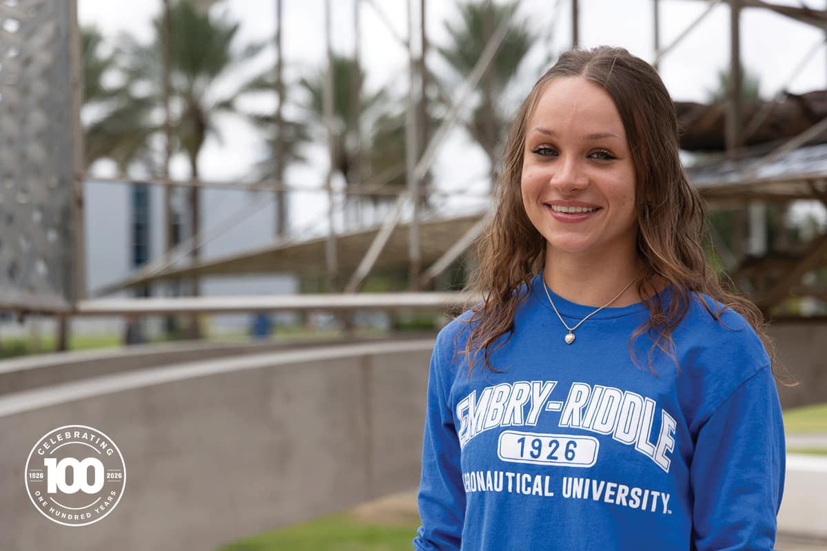 Anna Kopec, a first-year Engineering Physics student, is among Embry-Riddle's newest Eagles who embody the pioneering spirit of aviation on which the university was founded.